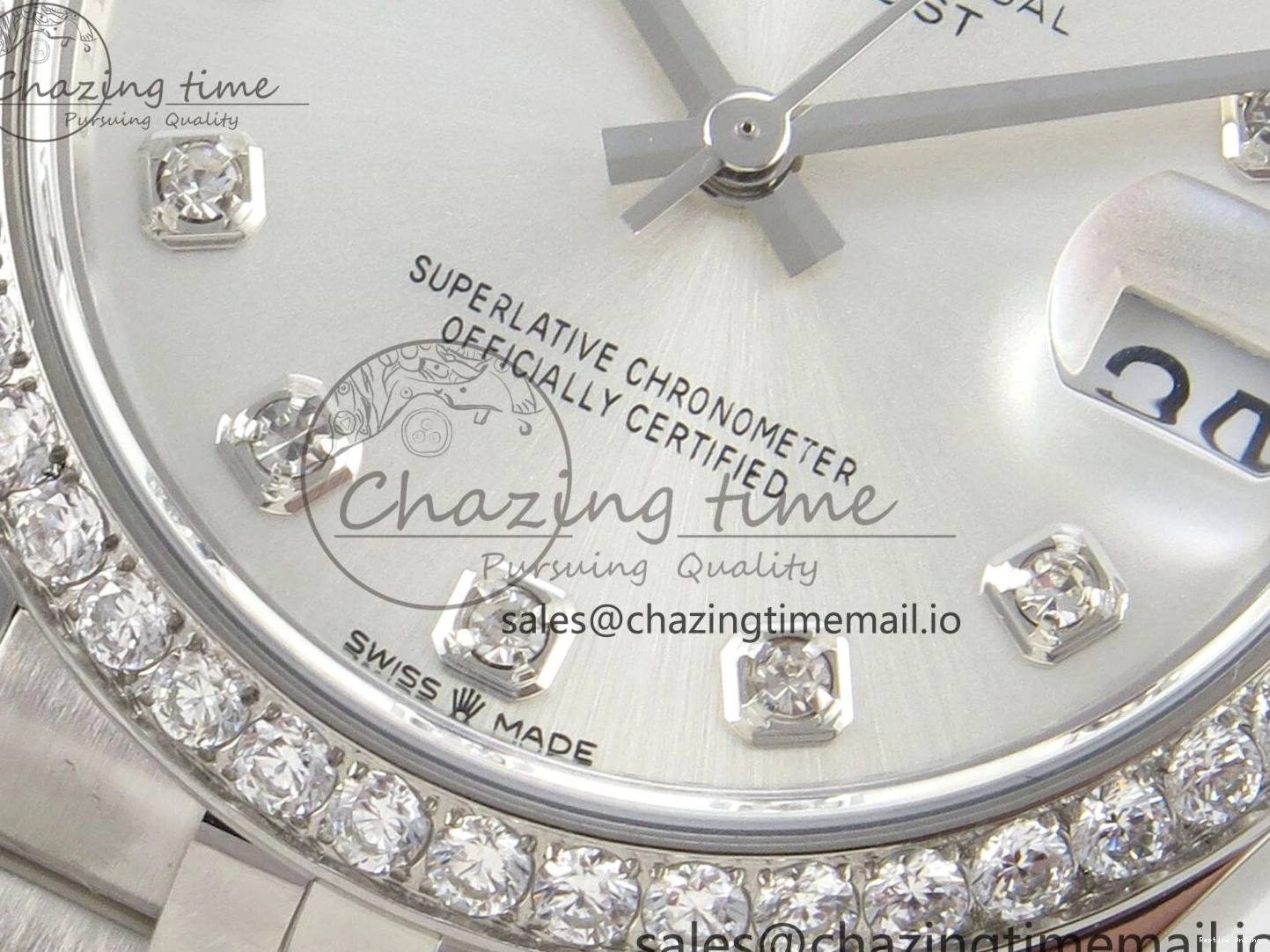 0404 Lightweight DateJust 31 278384RBR THBF 1:1 Best Edition 904L Steel Silver Diamonds Dial Diamonds Bezel on SS Oyster Bracelet HZ Cal. 22